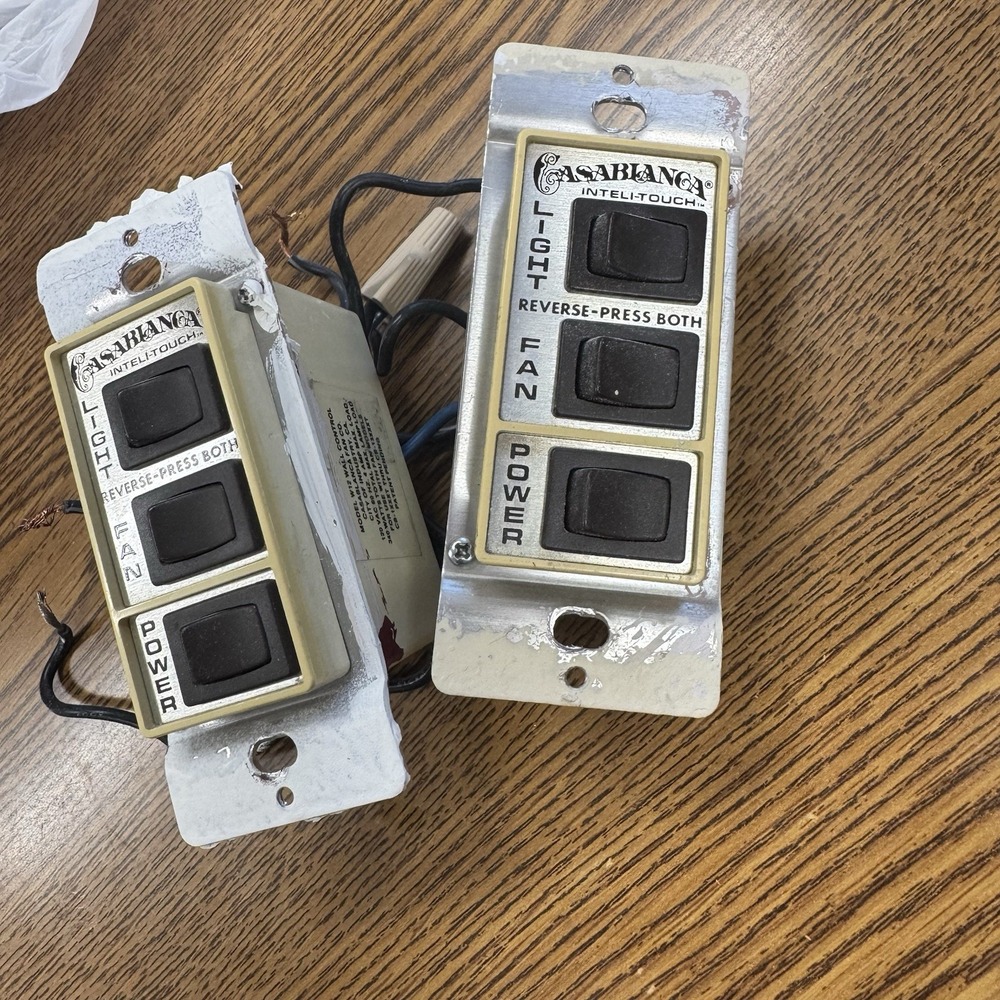 Casablanca Inteli-Touch W-12 Wall Control Ceiling Fan Switch SET OF 2 VTG